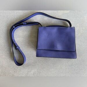 French Connection Deep Violet Smooth Leather Crossbody Bag